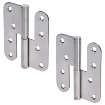 pant Nerezové panty 2 ks (pravé), 100x88x2,5 mm, max. nosnost: 80 kg (2 panty), broušená nerez K320 / AISI304