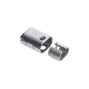 Zábradlí Nerezové lisovací pouzdro pro dvě 3,0 mm lanka - uzavřené, s okem (skládá se ze dvou částí), K320 / AISI316