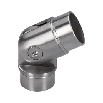 Zábradlí Spojka nastaviteľná s kĺbom na trubku ø 42.4 mm so skrutkou M8 na upevnenie do jaklu alebo trubky, brúsená nerez K320 /AISI304