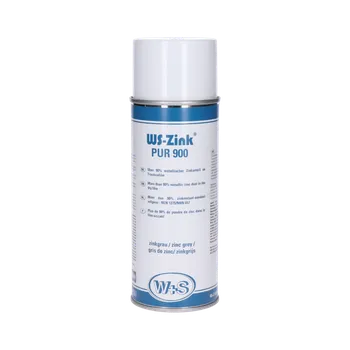Barva ve spreji Zinkový sprej WS-Zink® Pur900 s obsahem zinku 90% 400ml, svařitelný, matná barva odolný do 300°C, základní nátěr pro následné lakování, vodivá ochranná vrstva na bodování