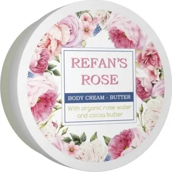 Refan Tělové krémové máslo s organickou růžovou vodou Refan's Rose 200 ml