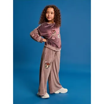 Dívčí kalhoty Sinsay - Kalhoty wide leg Bambi - hnědá - 130GA-84X - 130GA-84X-104