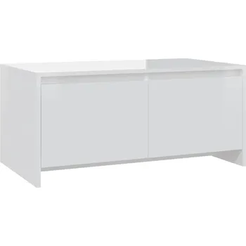 Konferenční stolek Bílý konferenční stolek 90x50x41,5 cm - moderní vzhled