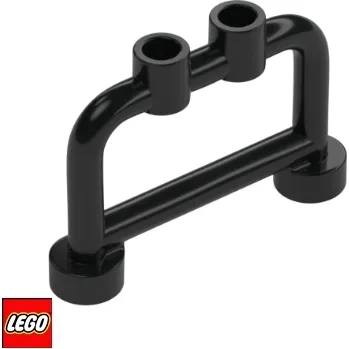 Stavebnice LEGO LEGO® Dílky LEGO Plot 1x4x2 TYČ, Držák / 4083 Barva: Černá 4083