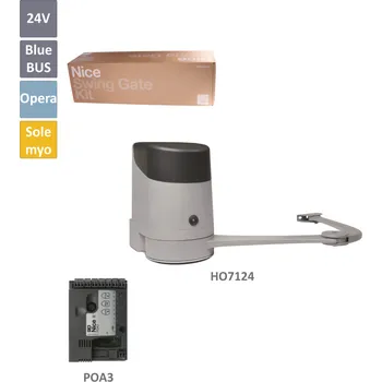 Pohon brány HOPP - pohon pákový pro křídlovou bránu 2,4m/křídlo, se zabudovanou elektronikou POA3, bez prijímače, motor 24V, 280W, 250Nm