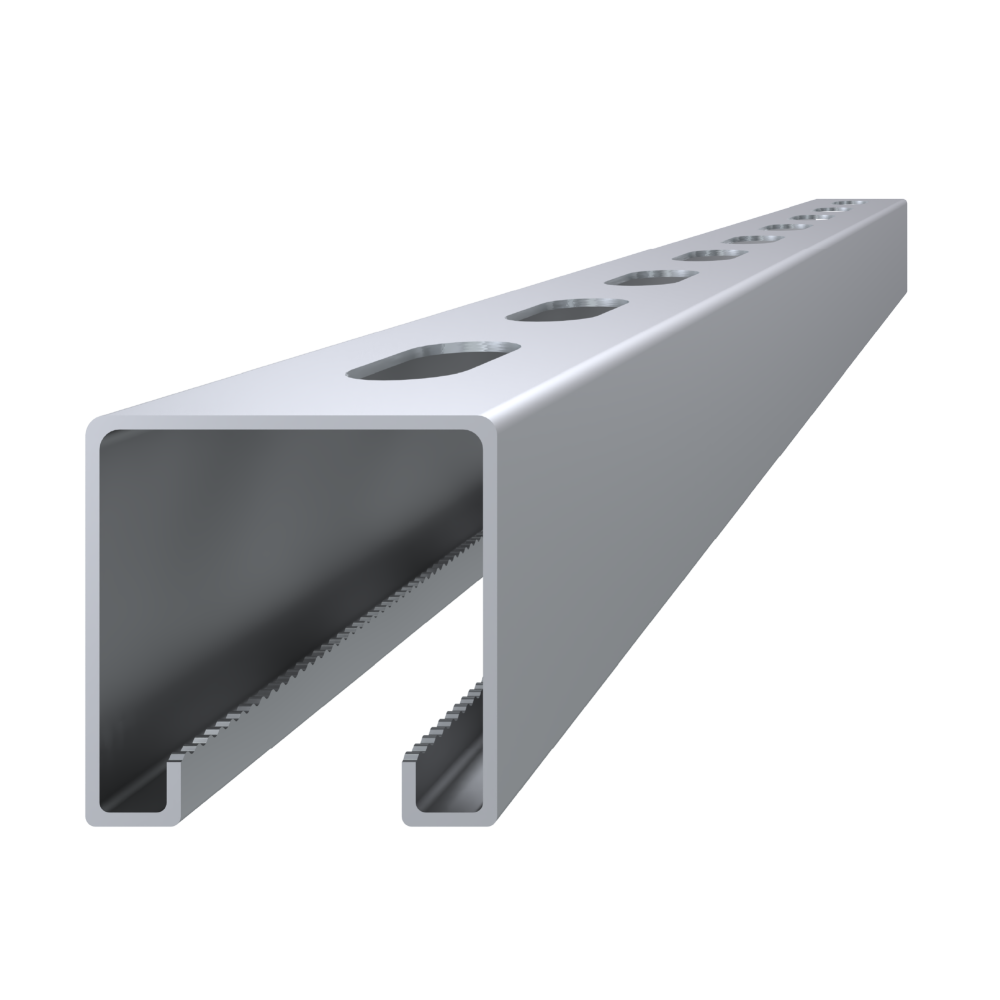 Děrovaný montážní C profil, 41x41x2, L-3m, pozinkovaný