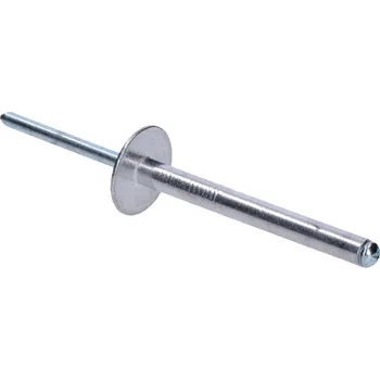 Nýt Trhací nýt 4,8x45 s velkou hlavou, hliník-ocel, Materiál: tělo - hliník Al Mg 3,5 trn - pozinkovaná ocel DIN 7337 AL/ST