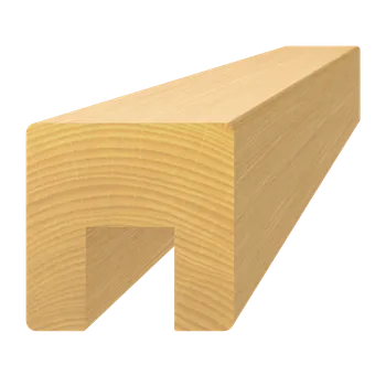 Zábradlí Dřevěný profil (40x40mm/L:3000mm) s drážkou 17x20mm, materiál: buk, broušený povrch bez nátěru, balení: PVC fólie, necinkovaný materiál