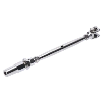 Úchyt, šponovák pro nerezové lanko ø4 mm se závitem M6 a LH6, broušená nerez K320 / AISI304