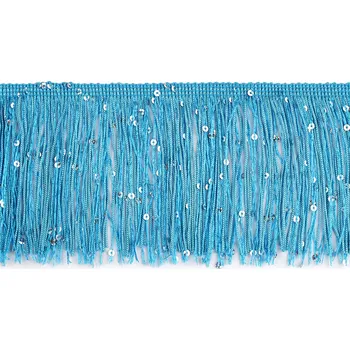 Třásně s flitry šíře 10 cm, Balení 1 m, Varianta 3 červená