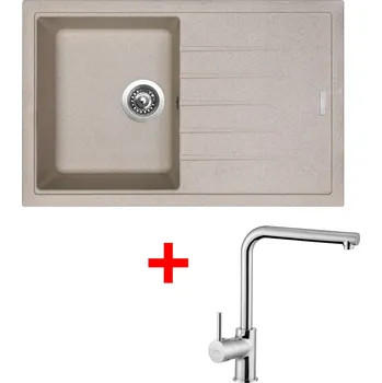 Granitový dřez Set Sinks BEST 780 + ELKA Barva: Béžová světlá, Označení: Avena + Dárek