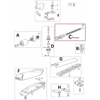 PRWNG07 kit hříadele pro WG5024/ WG3524/ MOBY 5 závitová