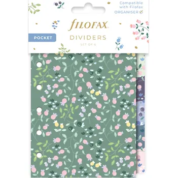 Diář Filofax, Rozřazovač pro diáře, Meadow, kapesní, 6 záložek