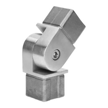 Zábradlí Spojka nastavitelná s kloubem (0-90°) na jekl 40x40 mm, broušená nerez K320 / AISI304