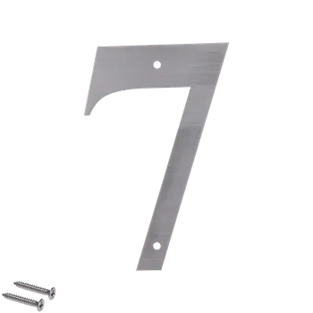 Zábradlí Číslo domovní 7, (127x1.5mm), s dírami, broušená nerez K320 / AISI 304