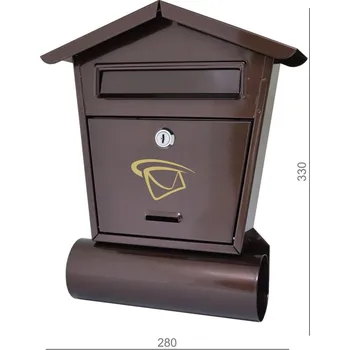 Poštovní schránka Poštovní schránka 280x310x50 mm hnědá