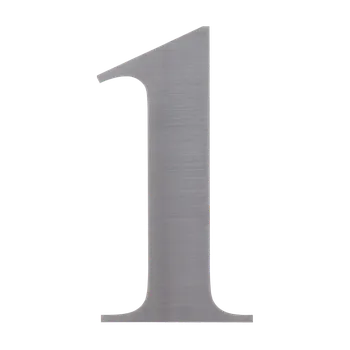 Zábradlí Číslo domovní 1 , (156x1.5mm), s 3M páskou, broušená nerez K320/AISI 304