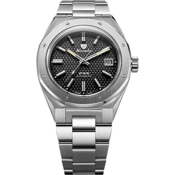 Hodinky Nivada Grenchen F77 Black Date 41 mm + 5 let záruka a dárek ZDARMA