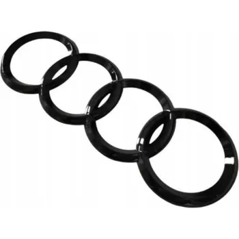 Samolepicí dekorace na vozidlo Emblém s logem pro Audi Černý lesklý zadní 263 mm