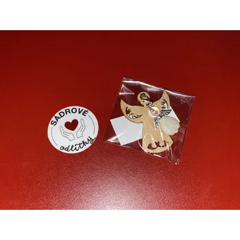 HandMade by VeJa Andílek na dřevěném andílku lV. (malé srdce)