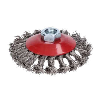 Drátěný kartáč PROTECO kartáč miskový copánkový 100mm x M14x2 NEREZ