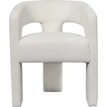 Designové čalouněné jídelní křeslo Leith bílé