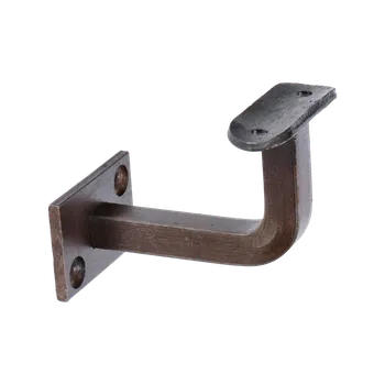 Držák madla na zeď s obdélníkovou kotevní deskou - 70x40mm (pevný, na trubku ø 42,4mm), odsazení 70 mm, ocel bez povrchové úpravy