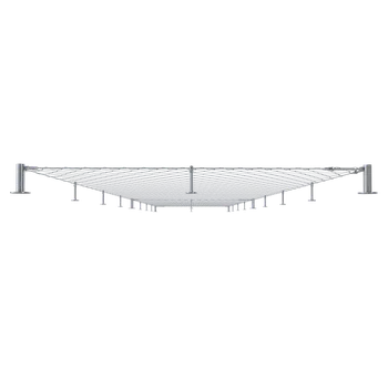 Zábradlí Set pro fasádní lankovou stěnu, rozměr: 3.0x25m, odsazení od stěny: 150 mm, Nerez - kombinace AISI 304 a 316. Obsahuje potřebné množství komponentů