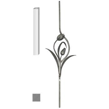 Zábradlí Kovaná výplň zábradlí H 950 x L 250 mm, 12 x 12 mm