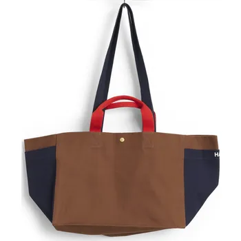 HAY Bavlněná taška Weekend Bag S Brown Multi