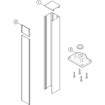 Zábradlí PD0280A3003 vrchní krytka pro hliníkový sloupek PPH3, PPH4