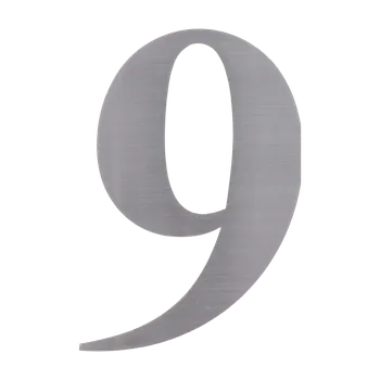 Zábradlí Číslo domovní 9, (156x1.5mm), s 3M páskou, broušená nerez K320/AISI 304