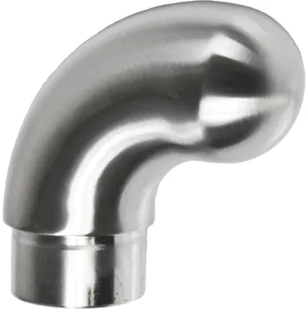 Ukončení - koleno 90 ° na trubku ø 42,4 mm, broušená nerez K320 / AISI304
