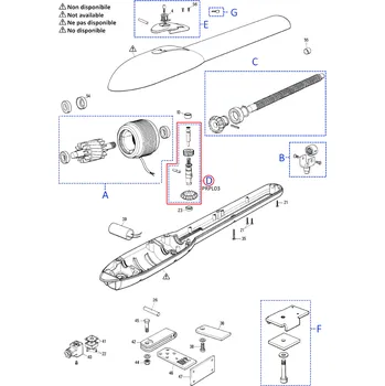 Pohon brány PRPL03 kit převodovky pro Pluto4000.5015