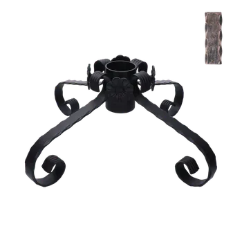 Vánoční dekorace Stojan na vánoční stromeček, měděná patina, 550x550x190mm