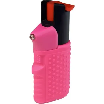 Bojový sport Sprejová svítilna HURRICANE 15ml RŮŽOVÁ (Obraný pepřový sprej typu HURRICANE s LED svítilnou)