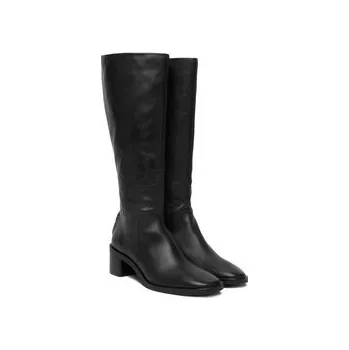 Dámské kozačky Kozačky Calvin Klein Block Heel Knee Boot Lth HW0HW02812 Černá 40