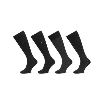 Pánské ponožky Dlouhé ponožky Tommy Hilfiger 701235378 Černá 39_42