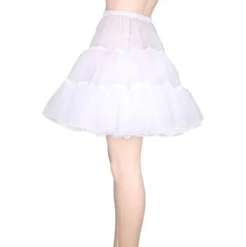 Dámská sukně Krátká svatební spodnička z tylu v rockabilly stylu pro retro šaty Barva: Bílá, Velikost: ONE SIZE