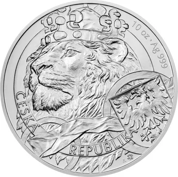 Česká mincovna Stříbrná 10oz Investiční Mince Český Lev 2025 311 g