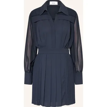 Dámské šaty Reiss Dámské Šaty Giselle S Plisováním, tmavě modrá, 42