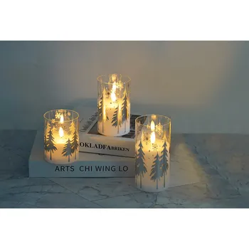 Vánoční dekorace Vánoční LED svíčka Nikolao I 7,5x15 cm bílá