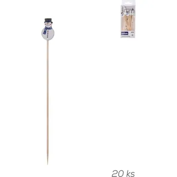 Párátko a napichovátko VERLO Napichovátka bambus SNĚHULÁK 20ks