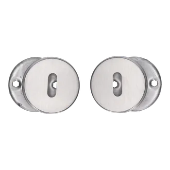 Dveřní kování Kulatá rozeta na dózický zámek (ø 52mm), bal.: 1 pár, broušená nerez K320 /AISI304