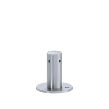 Zábradlí Příruba (rohová) na fasádní lankovou stěnu, odsazení 100 mm, se dvěma vnitřními závity M8, broušená nerez K320 / AISI 304