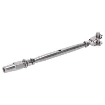 Zábradlí Úchyt, šponovák pro nerezové lanko ø3 mm se závitem M6 a LH6, broušená nerez K320 / AISI304