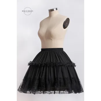 Dámská sukně Krajková spodnička ve stylu lolita pro kostýmy a společenské sukně Barva: Černá