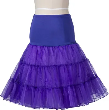 Dámská sukně Krátká organzová sukně s volány pro baletní či kostýmní vystoupení Barva: Fialová, Velikost: M