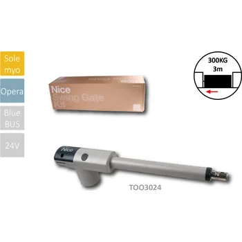 Pohon brány TOO - pohon pro křídlovou bránu do 3m/křídlo, 1x TOO3024 (24V, 340W, 2000N), teleskopický, bez koncových dorazů