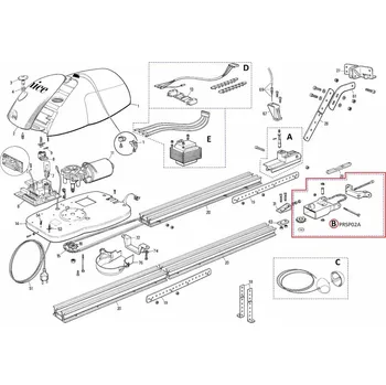 Pohon brány PRSP02A kit - koncový díl dráhy pro SPIDO/ SPIDER